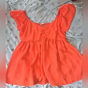 Staccato Orange Blouse-LG
